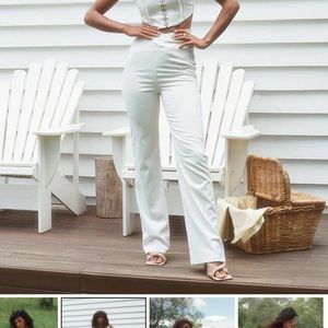 White linen Princess Polly pants
